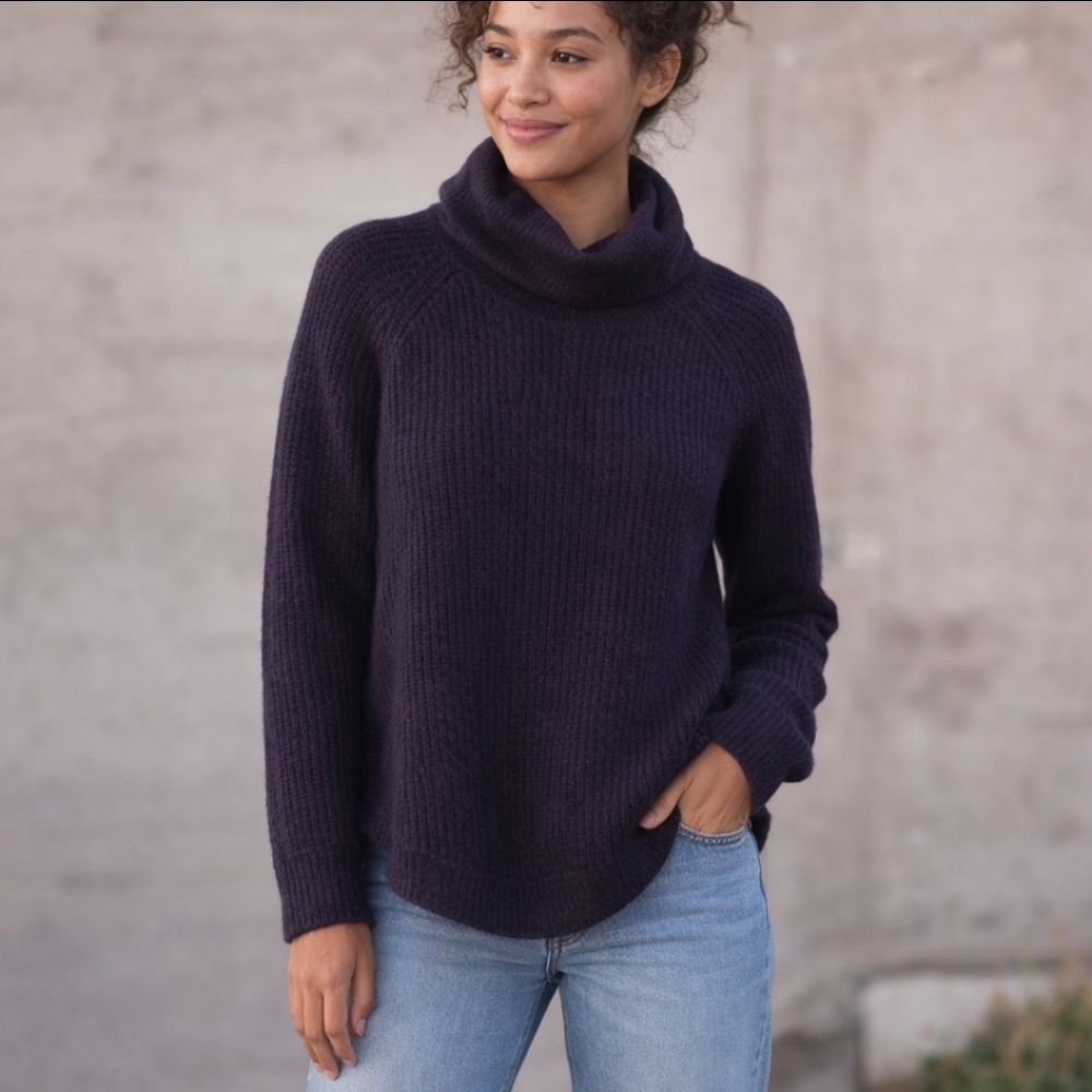 Kuhl Purple Sienna Cowl Neck Sweater Small